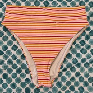 Aerie Multicolor Striped Bikini Top